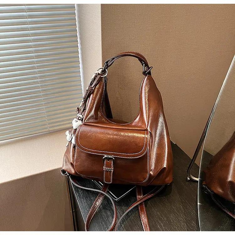 Retro Brown Shoulder Tote Bag for Women 2025 New Arrival — feature 39