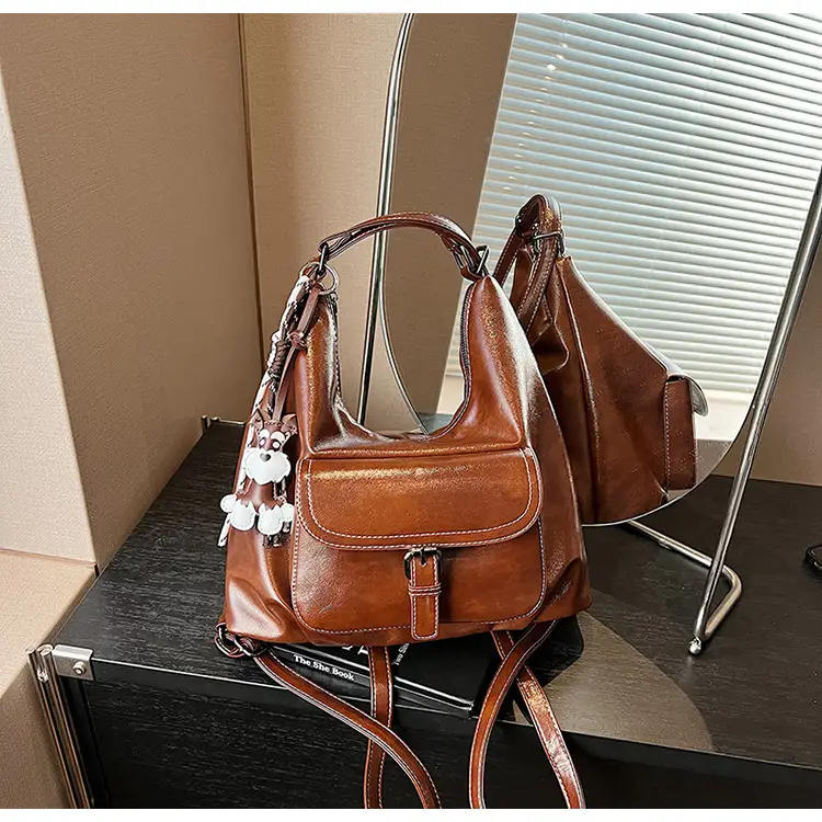 Retro Brown Shoulder Tote Bag for Women 2025 New Arrival — feature 41