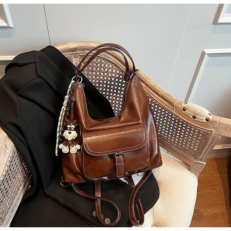 Retro Brown Shoulder Tote Bag for Women 2025 New Arrival — feature 42