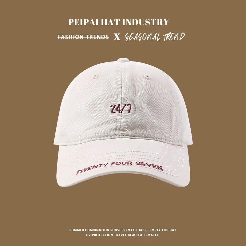 Korean Style Embroidered Baseball Caps Women Spring Summer — feature 4