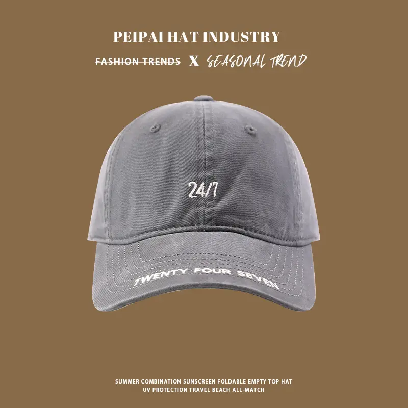 Korean Style Embroidered Baseball Caps Women Spring Summer — feature 6