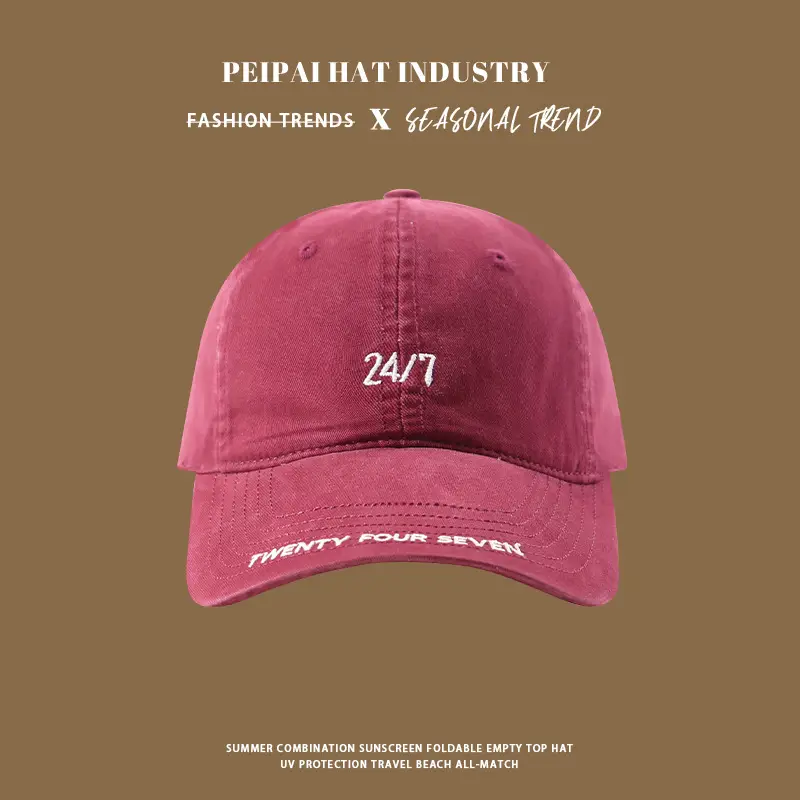 Korean Style Embroidered Baseball Caps Women Spring Summer — feature 9