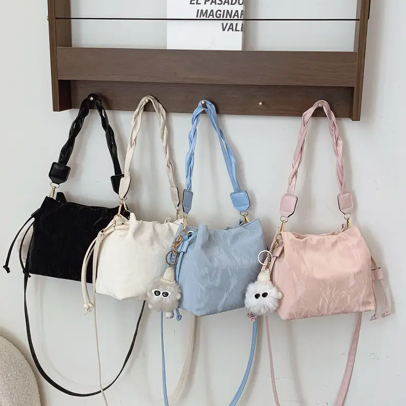Light Blue Korean Style Shoulder Bag 2025 Spring Summer - Image 12