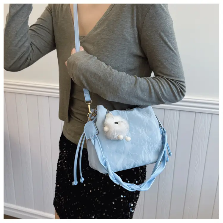 Light Blue Korean Style Shoulder Bag 2025 Spring Summer — feature 15