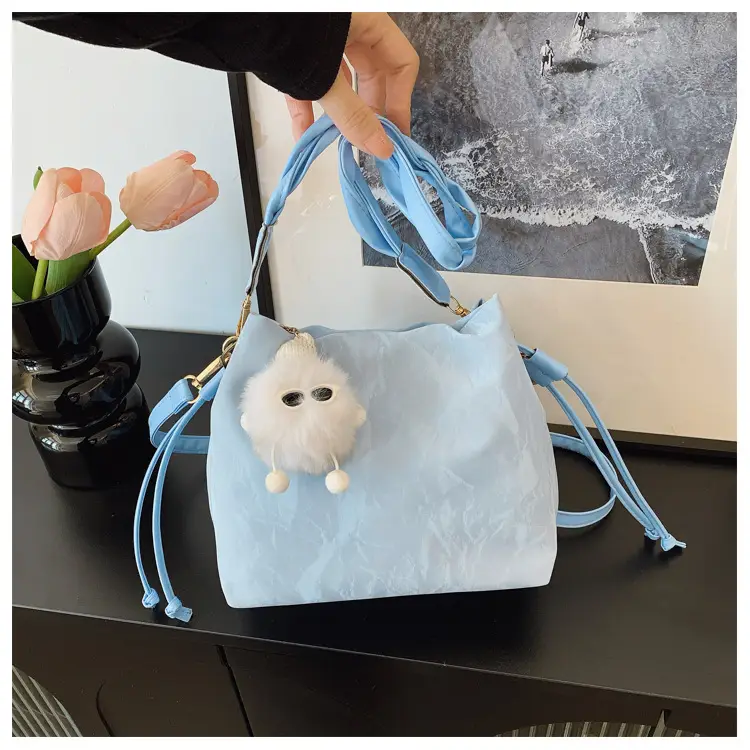 Light Blue Korean Style Shoulder Bag 2025 Spring Summer — feature 29