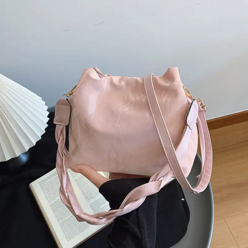 Light Blue Korean Style Shoulder Bag 2025 Spring Summer - Image 3