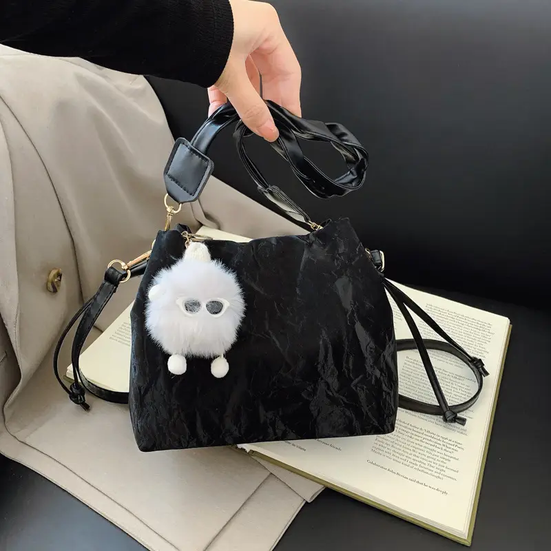Light Blue Korean Style Shoulder Bag 2025 Spring Summer - Image 5