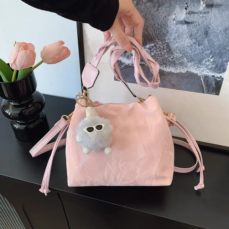 Light Blue Korean Style Shoulder Bag 2025 Spring Summer - Image 7