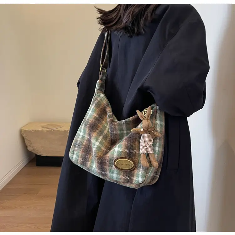 Retro Plaid Woolen Crossbody Bag for Women — feature 20