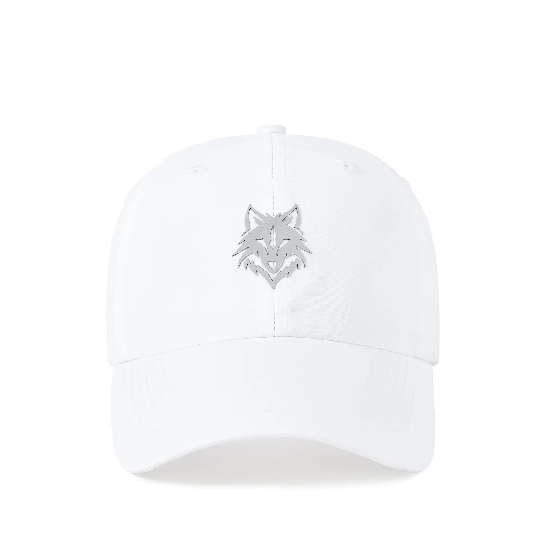 2025 Reflective Wolf Logo Cap White Big Head - Image 11