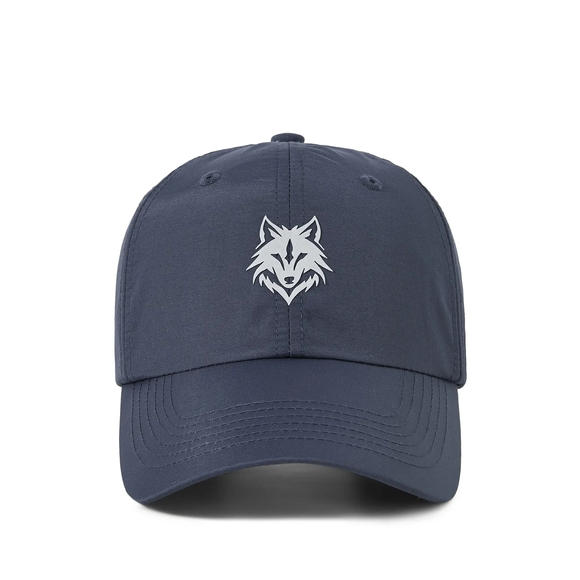 2025 Reflective Wolf Logo Cap White Big Head - Image 2