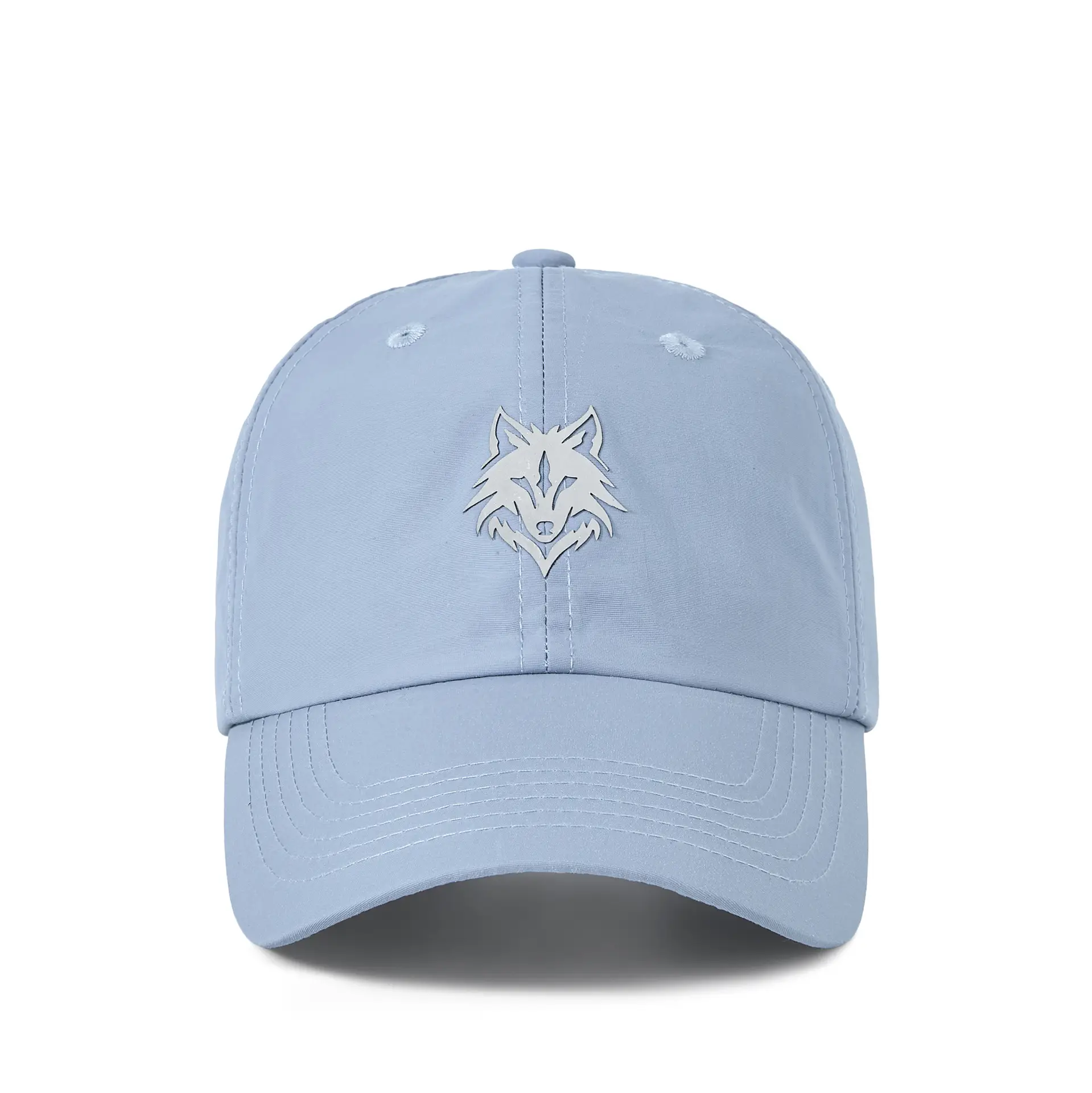 2025 Reflective Wolf Logo Cap White Big Head - Image 5