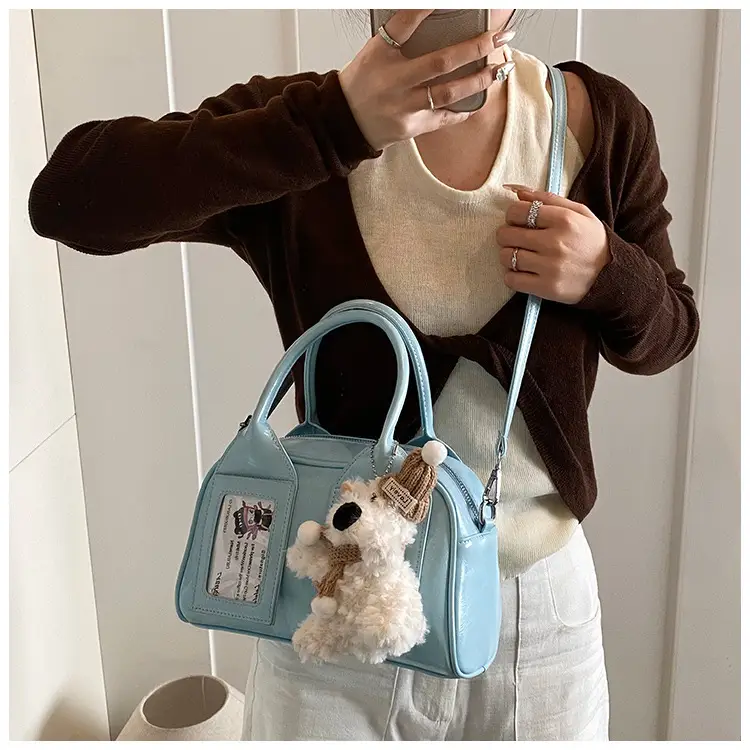 Pink Korean Style Women's 2025 Handbag with Teddy Bear — feature 11