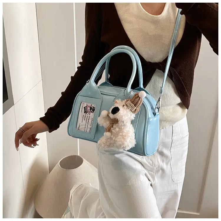 Pink Korean Style Women's 2025 Handbag with Teddy Bear — feature 12