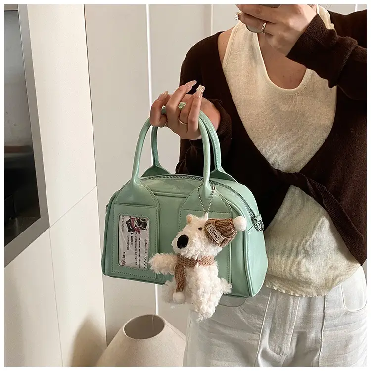 Pink Korean Style Women's 2025 Handbag with Teddy Bear — feature 13