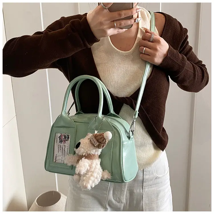 Pink Korean Style Women's 2025 Handbag with Teddy Bear — feature 14