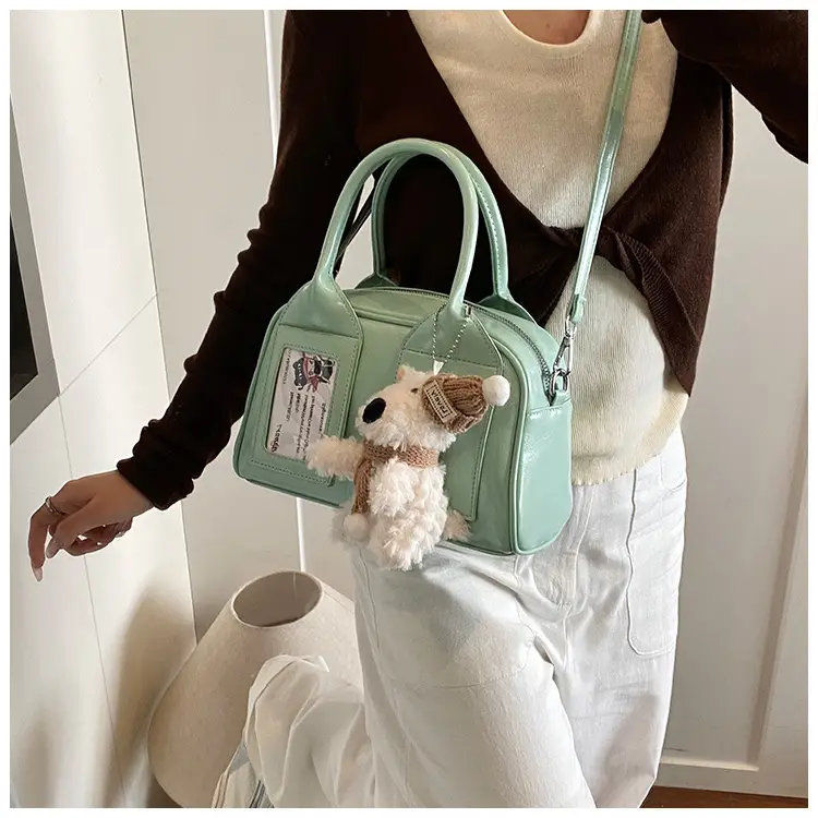 Pink Korean Style Women's 2025 Handbag with Teddy Bear — feature 15