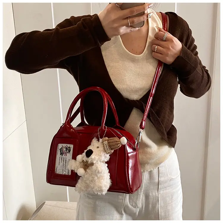 Pink Korean Style Women's 2025 Handbag with Teddy Bear — feature 17