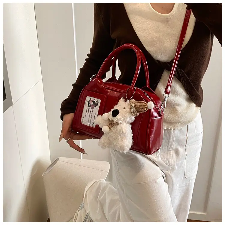 Pink Korean Style Women's 2025 Handbag with Teddy Bear — feature 18