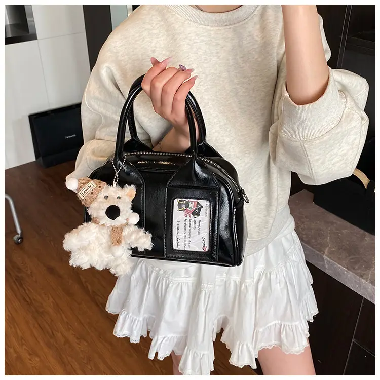 Pink Korean Style Women's 2025 Handbag with Teddy Bear — feature 20