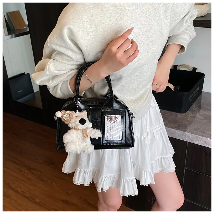 Pink Korean Style Women's 2025 Handbag with Teddy Bear — feature 21