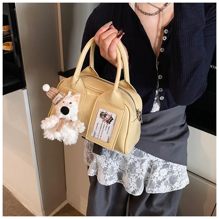 Pink Korean Style Women's 2025 Handbag with Teddy Bear — feature 22