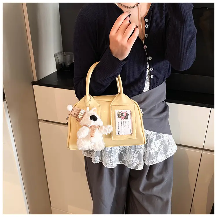 Pink Korean Style Women's 2025 Handbag with Teddy Bear — feature 23