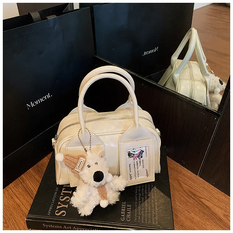 Pink Korean Style Women's 2025 Handbag with Teddy Bear — feature 28