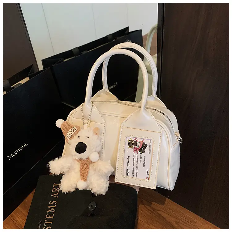Pink Korean Style Women's 2025 Handbag with Teddy Bear — feature 29
