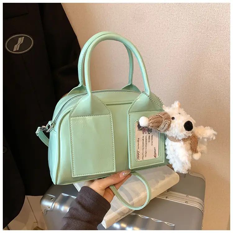 Pink Korean Style Women's 2025 Handbag with Teddy Bear — feature 34