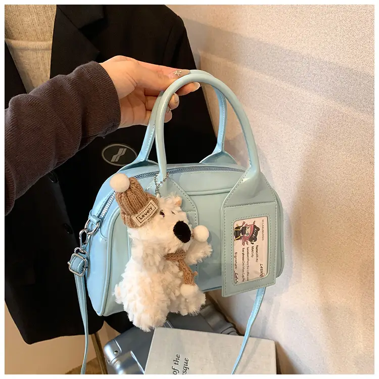 Pink Korean Style Women's 2025 Handbag with Teddy Bear — feature 36