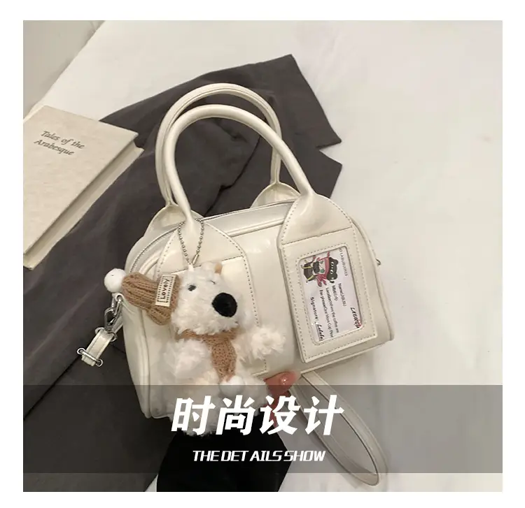 Pink Korean Style Women's 2025 Handbag with Teddy Bear — feature 4