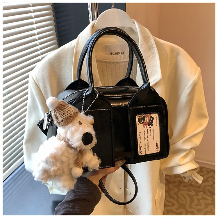 Pink Korean Style Women's 2025 Handbag with Teddy Bear — feature 40