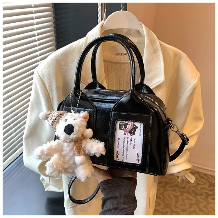 Pink Korean Style Women's 2025 Handbag with Teddy Bear — feature 41