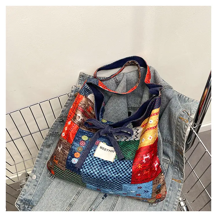 2025 Ethnic Patchwork Denim Shoulder Bag — feature 22