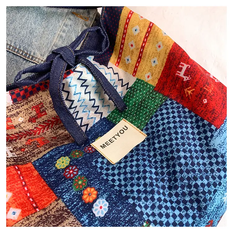2025 Ethnic Patchwork Denim Shoulder Bag — feature 9