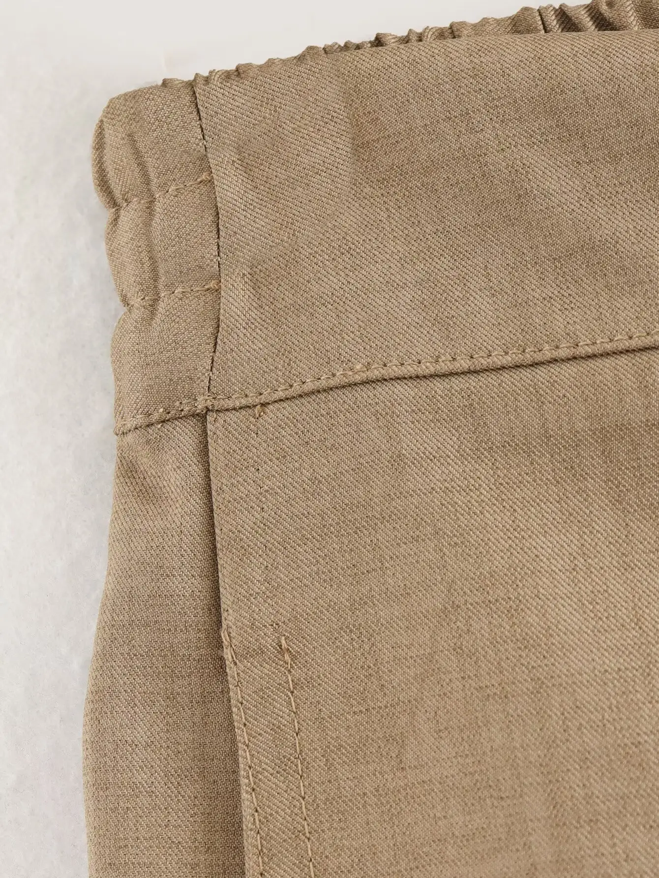 Cross-border 2025 Belt Top & Capri Pants Set Tan — feature 11