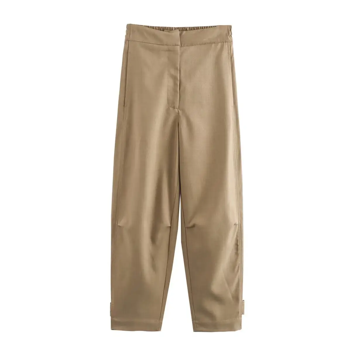 Cross-border 2025 Belt Top & Capri Pants Set Tan - Image 2