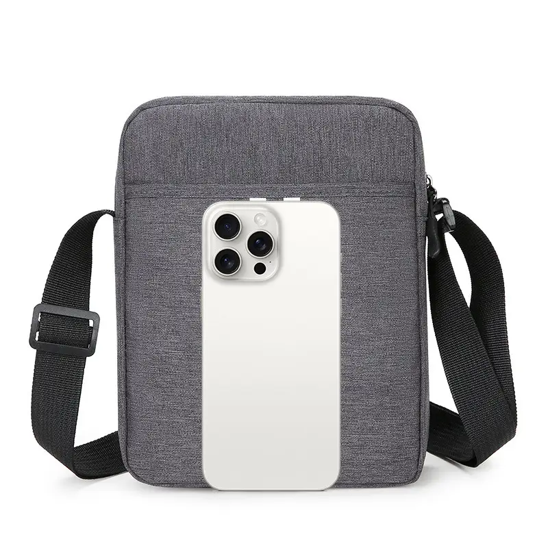 Dad Crossbody Bag Middle-aged Elderly Vertical Canvas Single Shoulder Multi-compartment Business Span Large Capacity