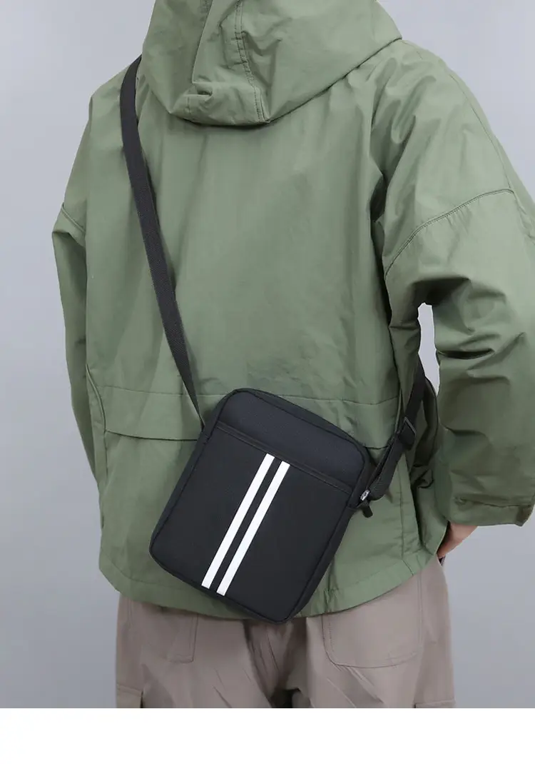 Dad Crossbody Bag Middle-aged Elderly Vertical Canvas Single Shoulder Multi-compartment Business Span Large Capacity — feature 11