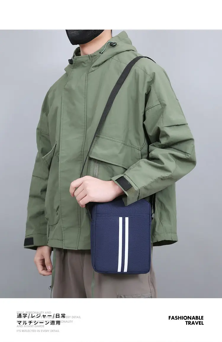 Dad Crossbody Bag Middle-aged Elderly Vertical Canvas Single Shoulder Multi-compartment Business Span Large Capacity — feature 12