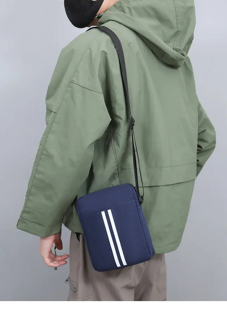 Dad Crossbody Bag Middle-aged Elderly Vertical Canvas Single Shoulder Multi-compartment Business Span Large Capacity — feature 13