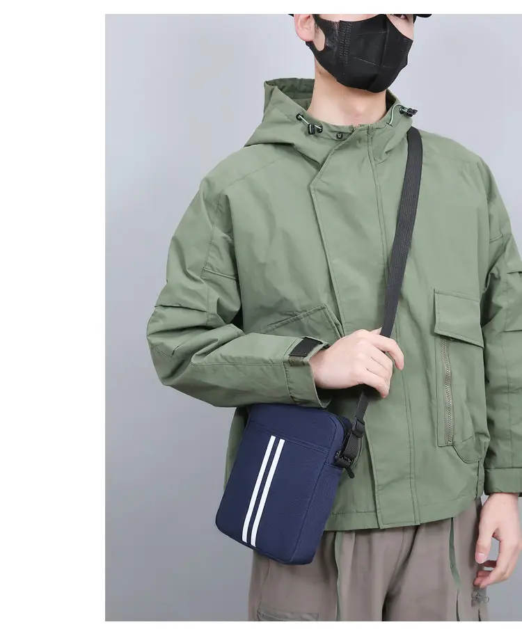 Dad Crossbody Bag Middle-aged Elderly Vertical Canvas Single Shoulder Multi-compartment Business Span Large Capacity — feature 14