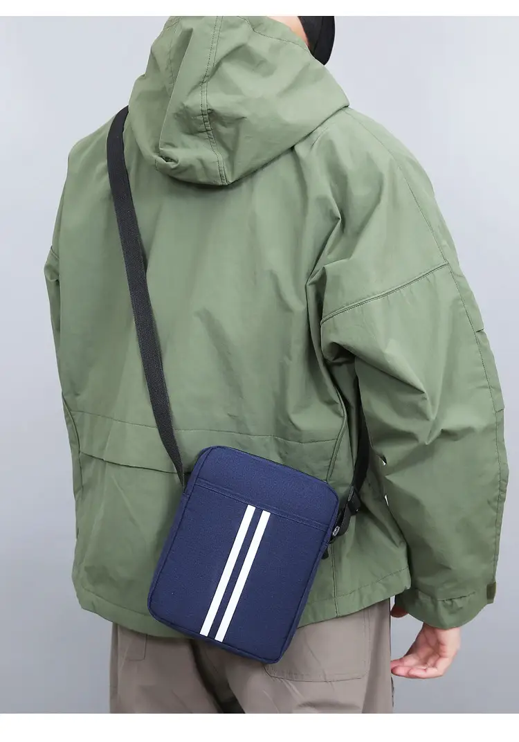 Dad Crossbody Bag Middle-aged Elderly Vertical Canvas Single Shoulder Multi-compartment Business Span Large Capacity — feature 15
