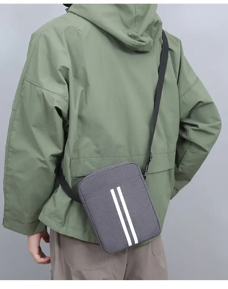 Dad Crossbody Bag Middle-aged Elderly Vertical Canvas Single Shoulder Multi-compartment Business Span Large Capacity — feature 18