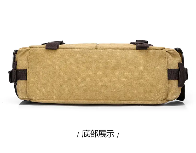 Men's Canvas Crossbody Bag Large Multi-Compartment Business Commuter — feature 22