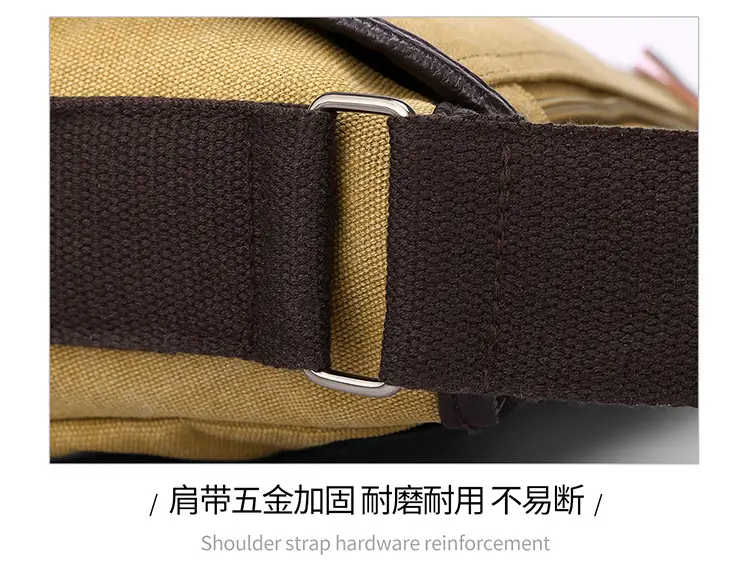 Men's Canvas Crossbody Bag Large Multi-Compartment Business Commuter — feature 24