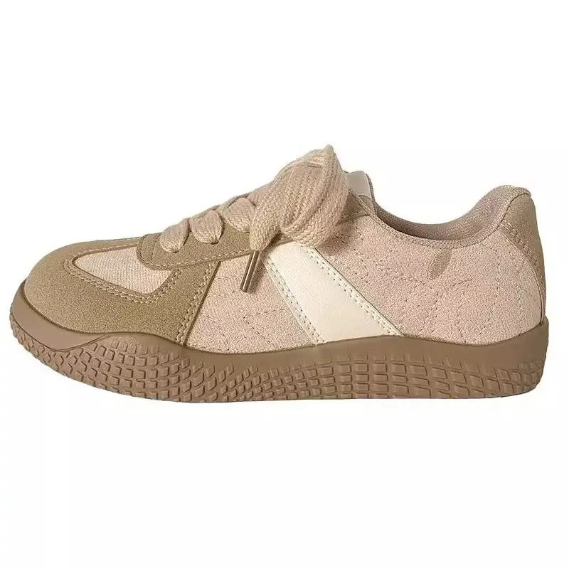 All-match German training shoes women's shoes 2025 spring new thick-soled sports board shoes Maillard casual retro brown shoes