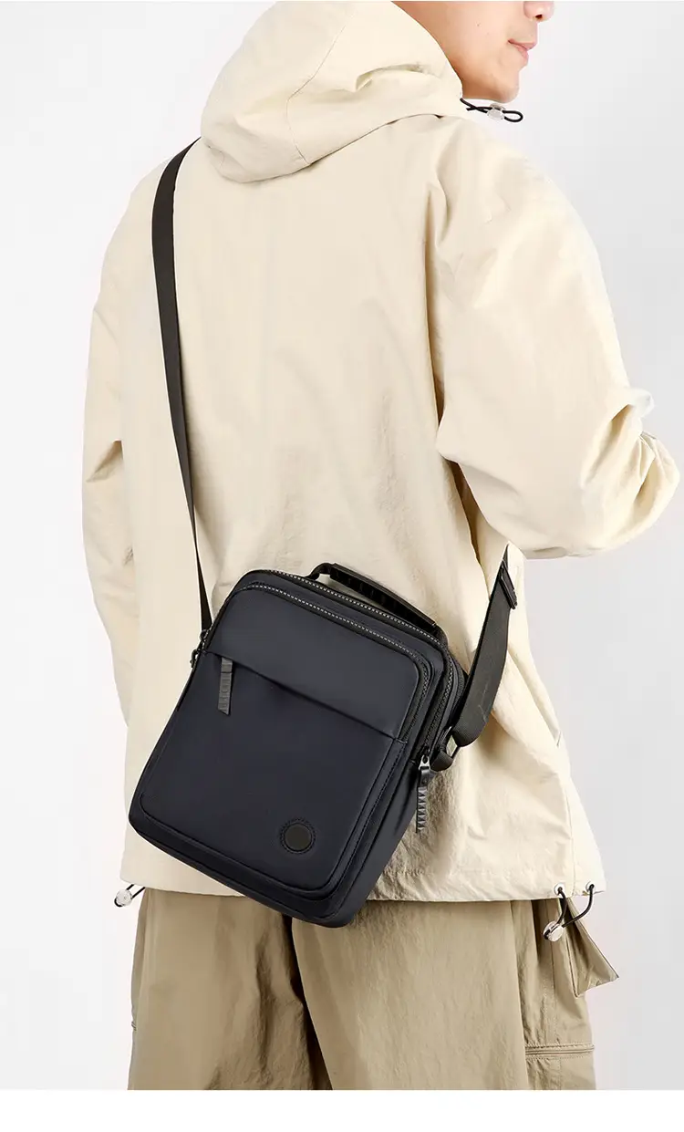 Waterproof PU Crossbody Bag for Men Casual Travel — feature 12