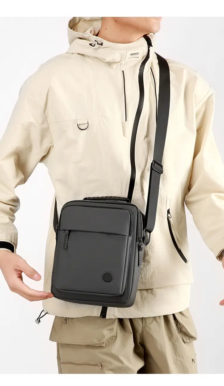 Waterproof PU Crossbody Bag for Men Casual Travel — feature 15